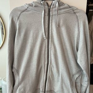 Patagonia Women's Heathered Gray Cloud Stack Zip Hooded Sweatshirt Women’s XL